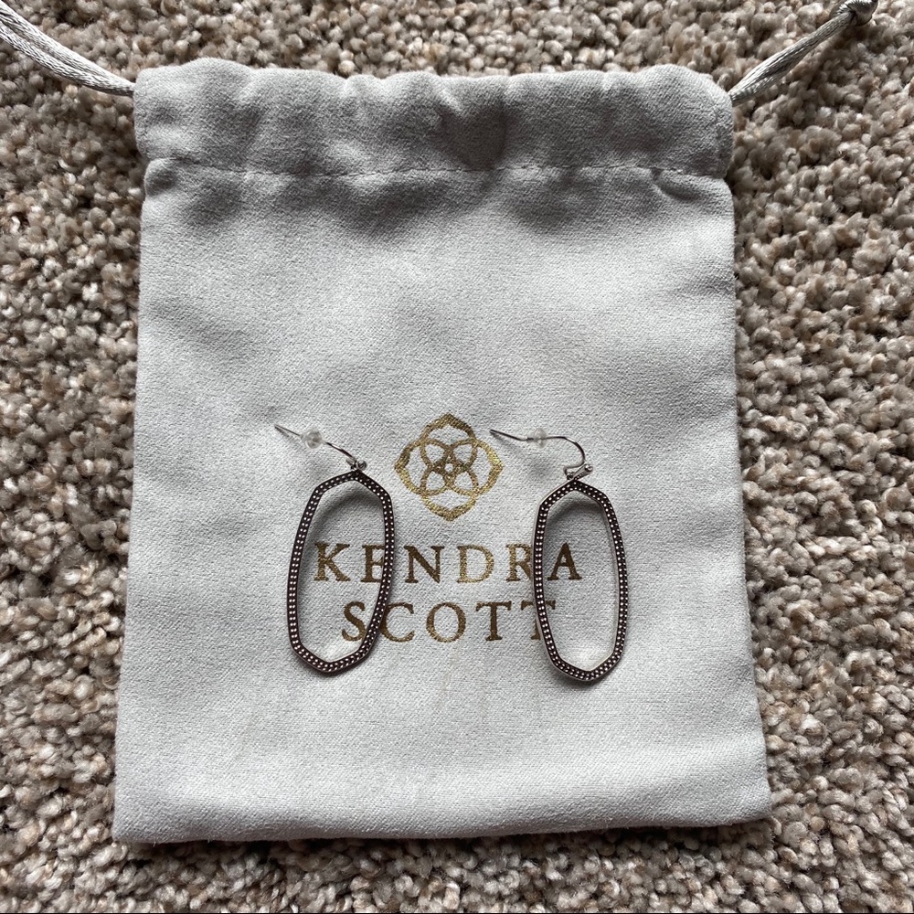 Rhodium Dani open frame Kendra Scott earrings